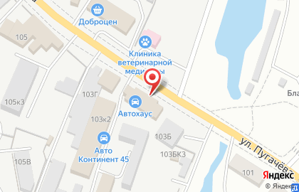 Киоск и кафе Holly Food на улице Пугачёва на карте