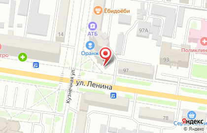 Банкомат АТБ на Кузнечной улице на карте