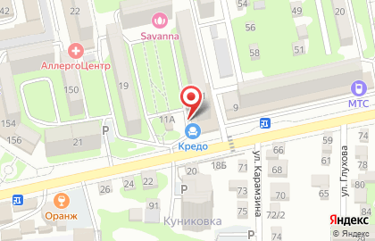 Магазин овощей и фруктов Fresh на улице Куникова на карте