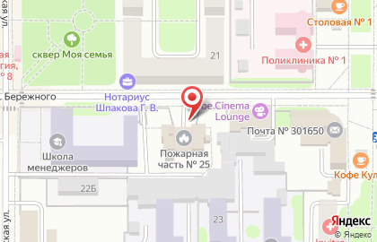 Пожарная часть №25 4 ПСО ФПС ГПС ГУ МЧС России по Тульской области на карте