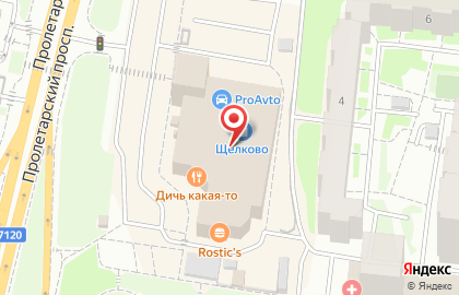 Супермаркет Перекрёсток на Пролетарском проспекте, 10 в Щёлково на карте
