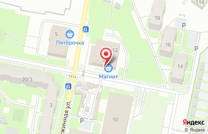Супермаркет Магнит на Дружинной улице на карте