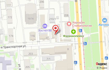 Мясная лавка Халяль на 1-ой Транспортной улице на карте