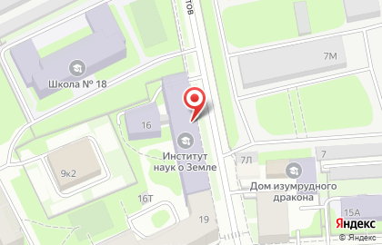 Санкт-Петербургский Государственный Университет в Василеостровском районе на карте