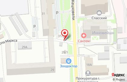 Продуктовый магазин в Красноярске на карте