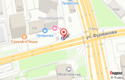 Кафе быстрого питания Честный Бургер на карте