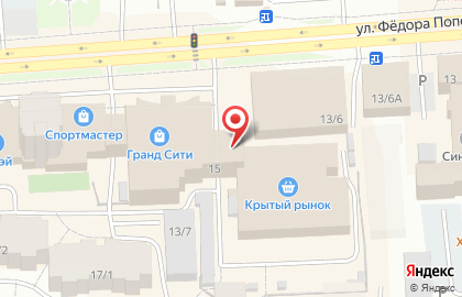 ТвояАптека.рф на улице Фёдора Попова на карте