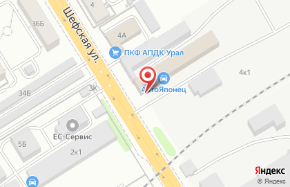 Магазин автозапчастей АвтоЯпонец в Орджоникидзевском районе на карте
