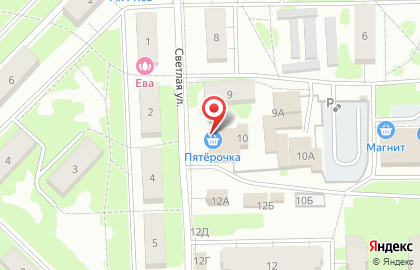 Супермаркет Пятёрочка на Светлой улице на карте
