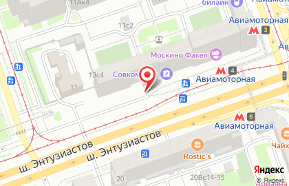 Настроение на Авиамоторной на карте