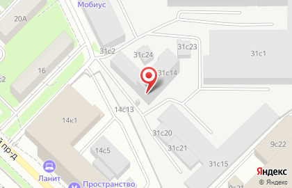 Склад индивидуального хранения Мобиус на Калибровской улице на карте