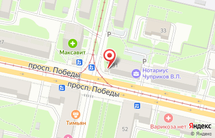 Киоск печатной продукции на проспекте Победы на карте