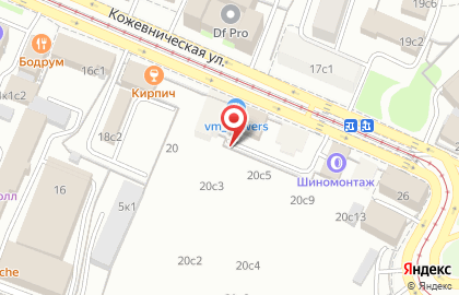 Хостел на метро Павелецкая на карте
