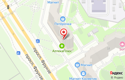 Туристическое агентство Слетать.ру в Фрунзенском районе на карте