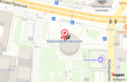 Банкомат ВТБ на улице Красная Пресня на карте