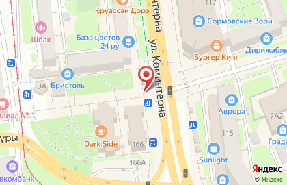 Указатель системы городского ориентирования №5953 по ул.Коминтерна, д.168 р на карте