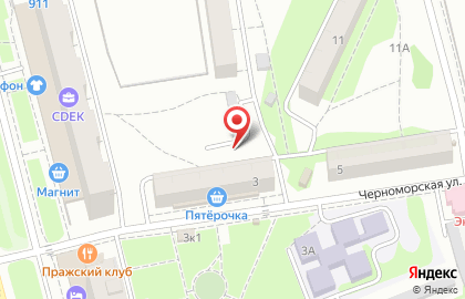 Почтовое отделение №66 на Черноморской улице на карте