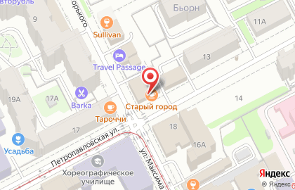 Столовая Старый город на Петропавловской улице на карте