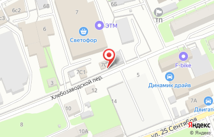 Магазин автотоваров Автодело в Хлебозаводском переулке на карте