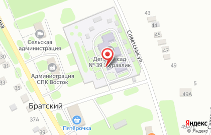 Детский сад №39 на Советской улице на карте