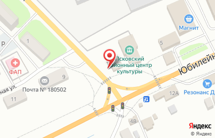 Магазин мясной продукции Великолукский мясокомбинат на Юбилейной улице на карте
