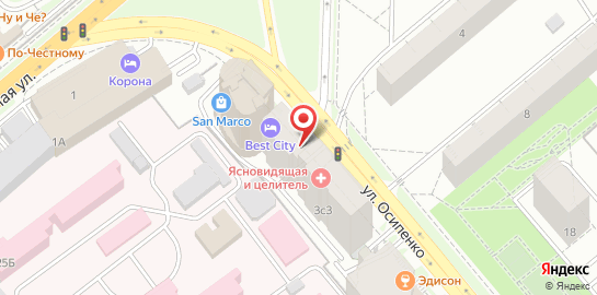 Бутик ногтевой моды Анастасии Востриковой на улице Осипенко на карте