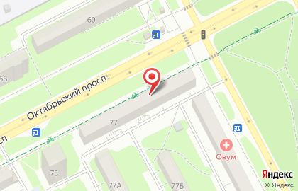 Парикмахерская Галина на Октябрьском проспекте на карте
