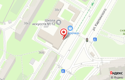 Ресторан Saltan на улице Карпинского на карте