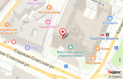 Канна на Садовой-Спасской улице на карте