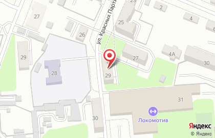 Продуктовый магазин Лема на улице Красных Партизан на карте