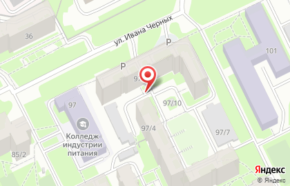 Продовольственный магазин Семейный на улице Ивана Черных на карте