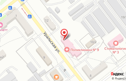 Городская поликлиника №9 в Комсомольске-на-Амуре на карте