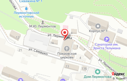 Храм Покрова Пресвятой Богородицы в Железноводске на карте