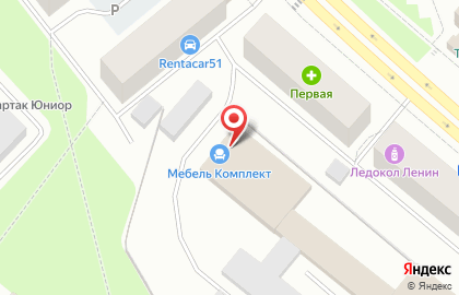 Авангард в Мурманске на карте