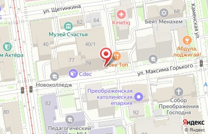 Новосибирская городская торгово-промышленная палата на улице Максима Горького на карте