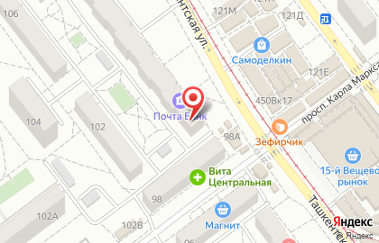 Салон-парикмахерская Каприз на Ташкентской улице на карте