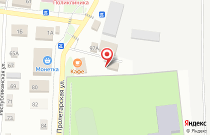 Автомойка Кристалл на Пролетарской улице на карте