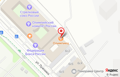 Магазин-кулинария Олимпиец на Лужнецкой набережной на карте