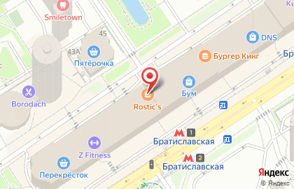 Ресторан быстрого питания KFC в ТЦ БУМ на карте