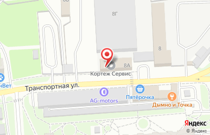 Столовая Беларусь на Транспортной улице на карте