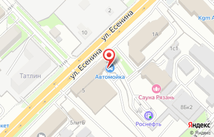 Автомойка в Рязани на карте