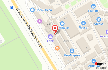 Киоск фастфудной продукции, Ленинградская область в Сертолово на карте