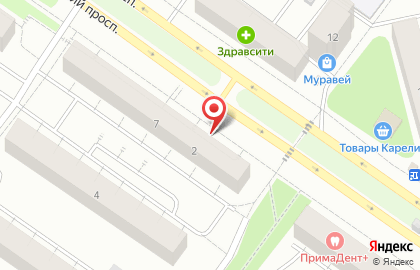 Книжно-канцелярский магазин Буквоед на Октябрьском проспекте на карте