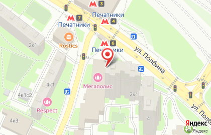 Пиццерия Додо Пицца в Москве на карте