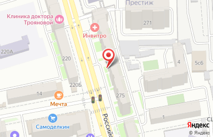 База отдыха Южный Берег на Российской улице на карте