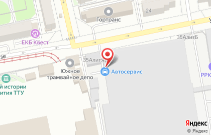 Автосервис в Екатеринбурге на карте