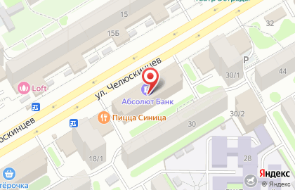 Абсолют Банк в Новосибирске на карте