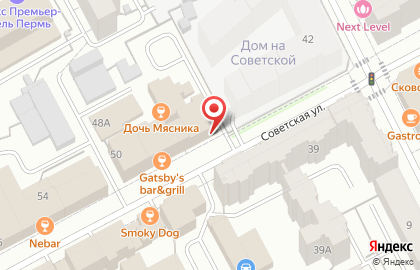 Супермаркет Магнит у дома на Советской улице на карте