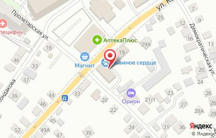 Ветеринарная клиника Львиное сердце на Пролетарской улице на карте