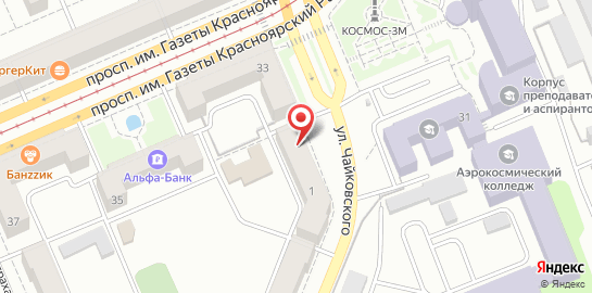 Автошкола Драйв на улице Чайковского на карте